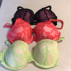 Lot of 3 Victoria’s Secret Bras 36D